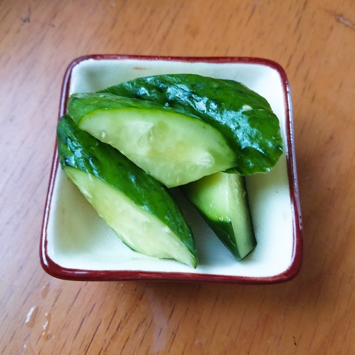 白だし醤油で☆きゅうりのわさび漬け